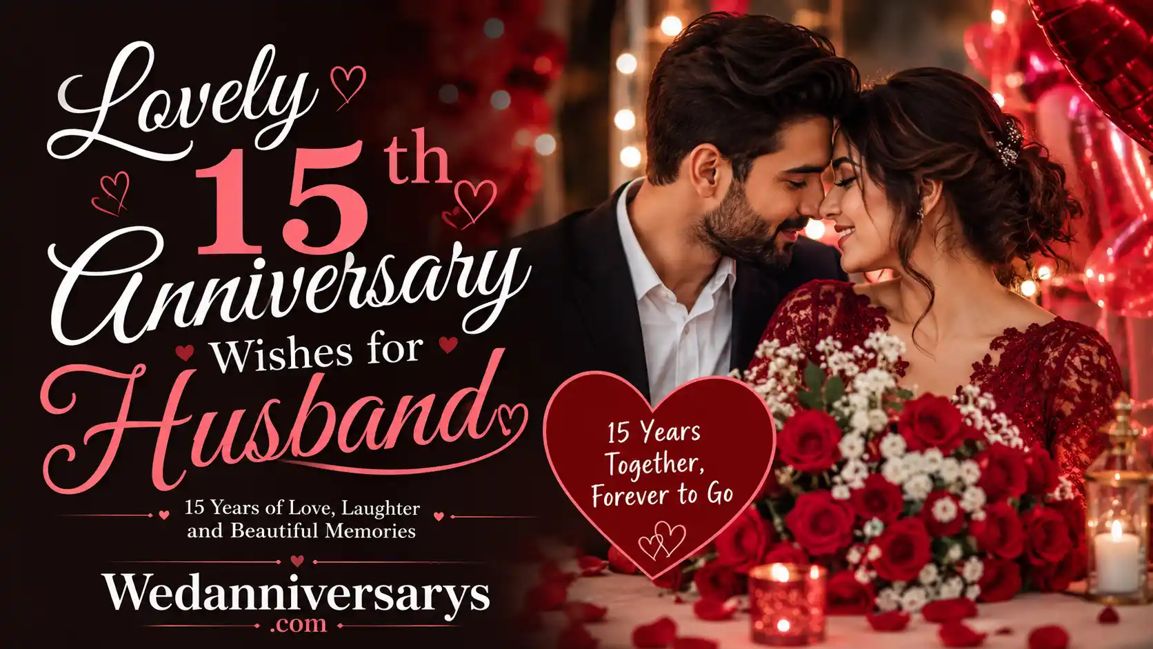 15th Anniversary Wishes for Husband