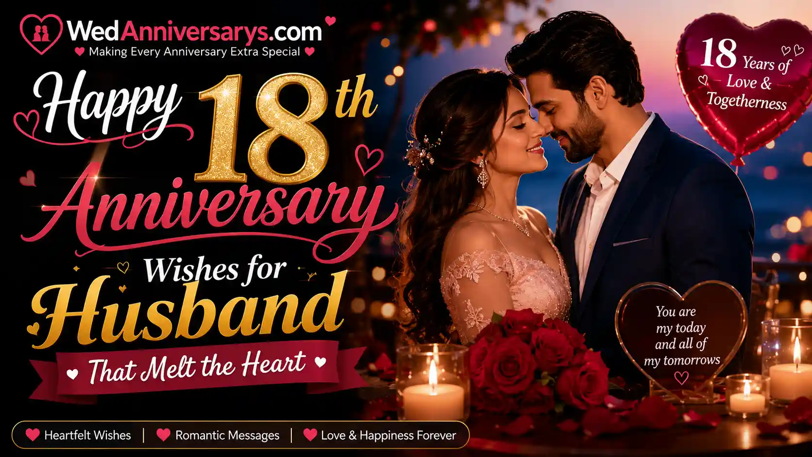 18th Anniversary Wishes