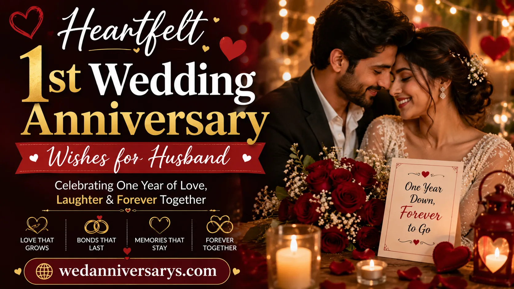 1st Wedding Anniversary Wishes