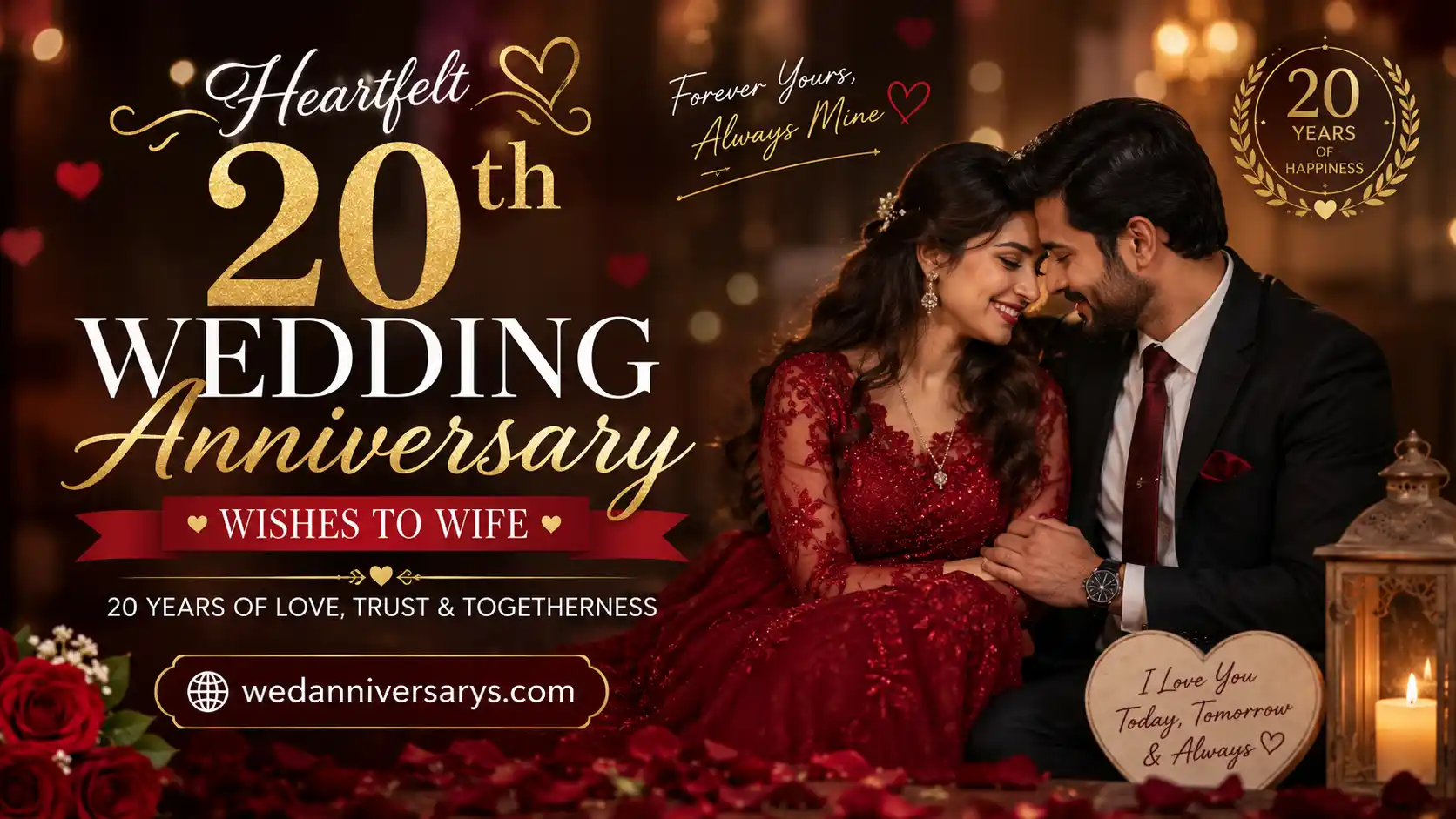 20th Wedding Anniversary Wishes