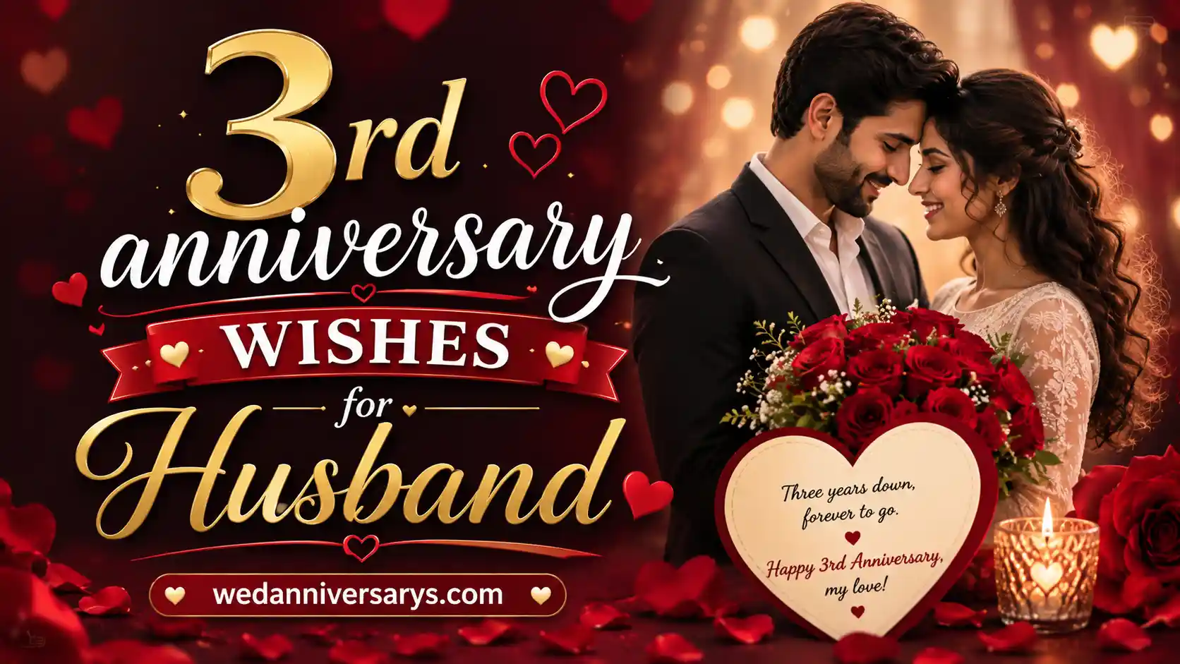 3rd Anniversary Wishes for Husband