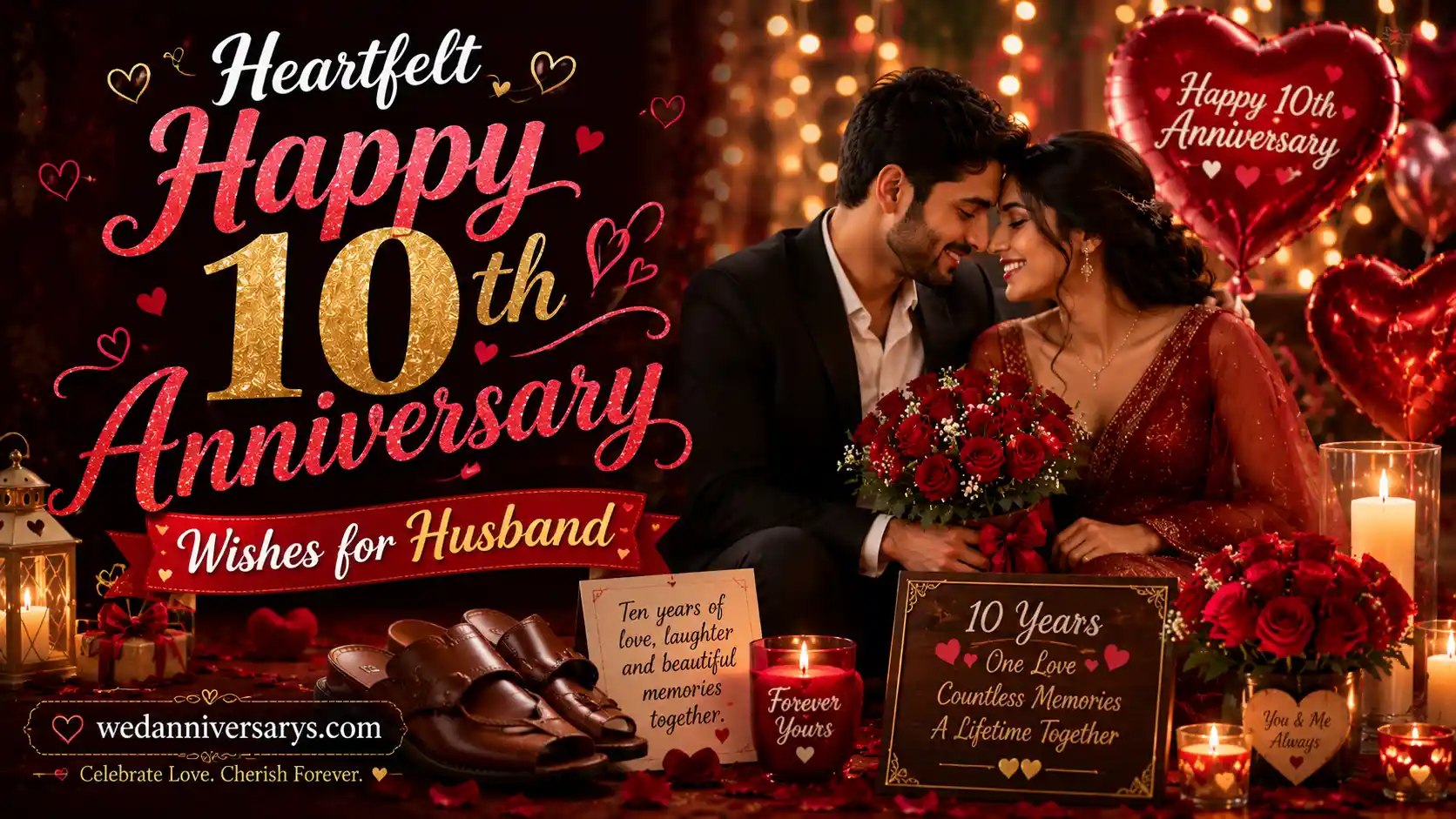 Happy 10th Anniversary Wishes for Husband