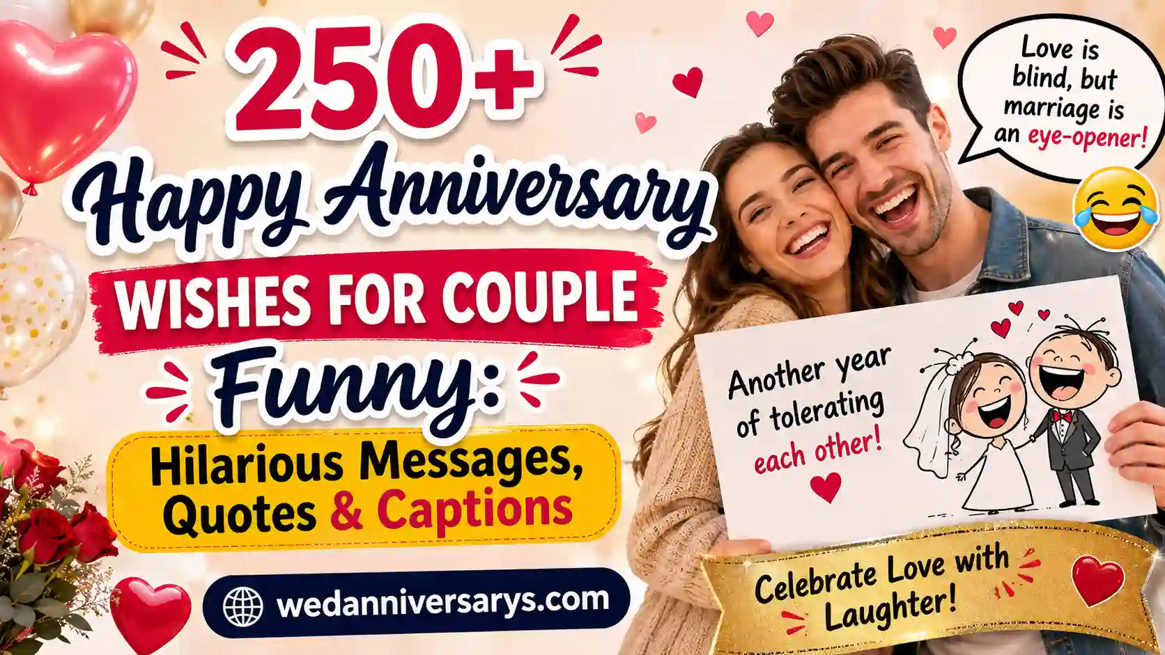 Happy Anniversary Wishes for Couple Funny